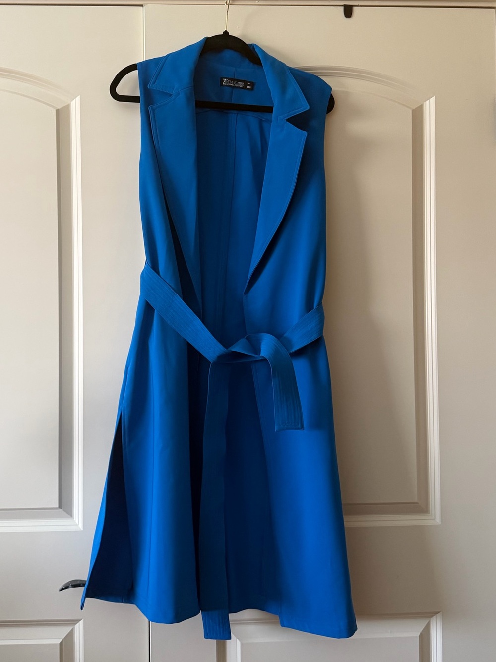 New York & Company Vibrant Blue Sleeveless Belted Dress